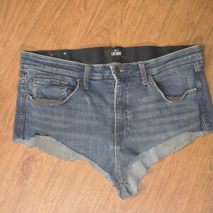 LuLaRoe Women's Dark Blue Denim Cutoff Shorts